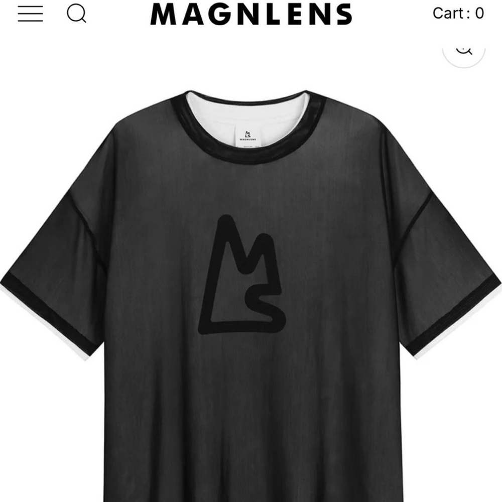 magnlens 2 in 1 mesh boxy tee